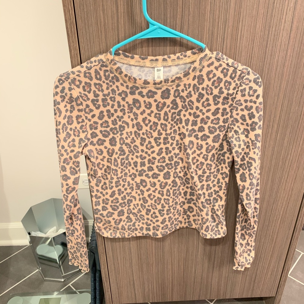 leopard long sleeve top